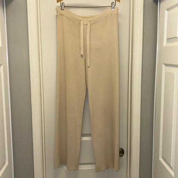 Saeohnssty and Winter Women's Pure Wool High Waist Wide Leg Pants Casual - Picture 1 of 5